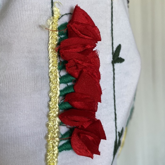 Twin-set embroidery/beads/ribbons white boxy fit T-Shirt - Picture 3 of 17